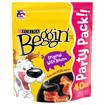 Beggin', Dog Treats, Original with Bacon, Party Pack 40 oz