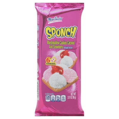 Marinela Sponch Marshmallow Cookies 6 count