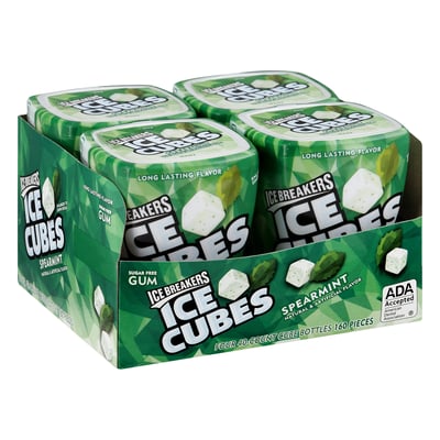 Ice Breakers, Ice Cubes - Gum, Sugar Free, Spearmint 4 count