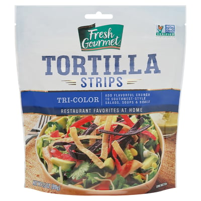 Fresh Gourmet, Tortilla Strips, Tri-Color 3.5 oz