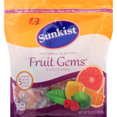Jelly Belly Sunkist Fruit Gems Soft Candy, 32 oz