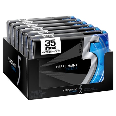 5, Peppermint Cobalt Sugarfree Gum Packs 210 count