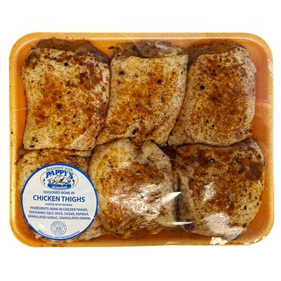 Pappys Seasoned B/I Chicken Thighs 16 ounces