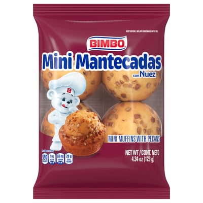 Bimbo Mini Mantecadas with Pecans Muffins 4.34 oz