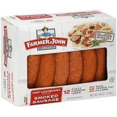 Farmer John Hot Smoked Sausage FZ 3 lbs