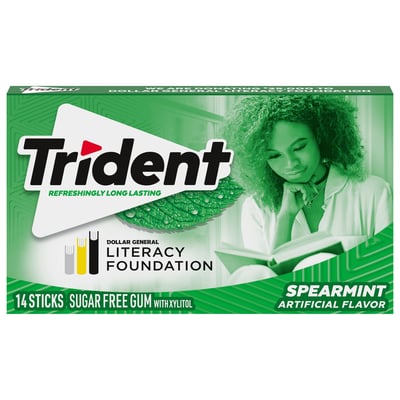 Trident, Gum, Sugar Free, Spearmint 14 count
