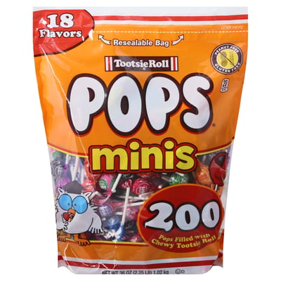Tootsie Roll Pops, Pops, 18 Flavors, Minis 200 count