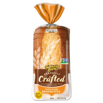 Nature's Own, Perfectly Crafted - Bread, Brioche Style, Thick Sliced 22 oz