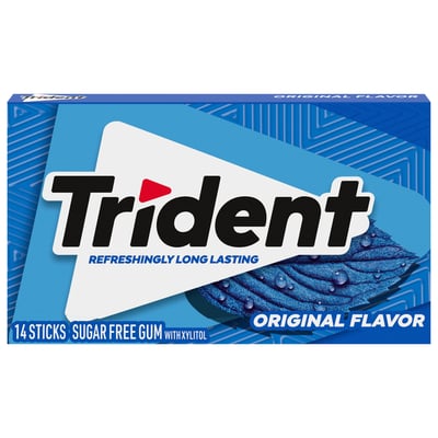 Trident, Gum, Sugar Free, Original Flavor 14 count