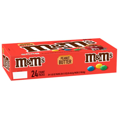 M&M'S, Enjoy bite-sized pieces of chocolate-covered peanut butter that are coated with a colorful candy shell. Add colorful fun to your day with M&M’S Peanut 24 count