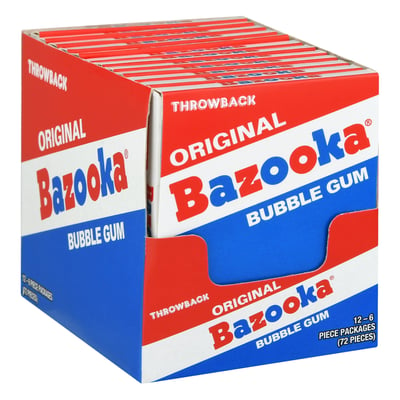 Bazooka, Bubble Gum, Original 12 count