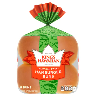King's Hawaiian, Hamburger Buns, Hawaiian Sweet 8 count