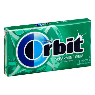 Orbit, Gum, Sugarfree, Spearmint 14 count