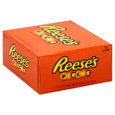 Reeses, Pieces - Candy, Peanut Butter 18 count