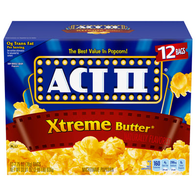 Act II, Microwave Xtreme Butter Popcorn 12 count