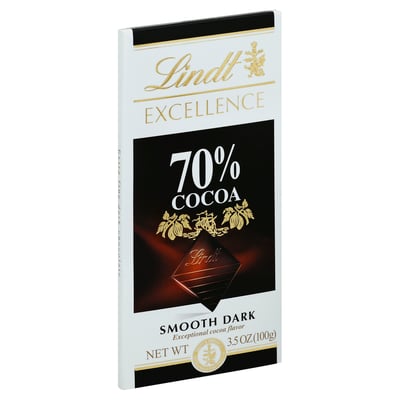 Lindt, Excellence - Dark Chocolate, Smooth Dark, 70% Cocoa 3.5 oz