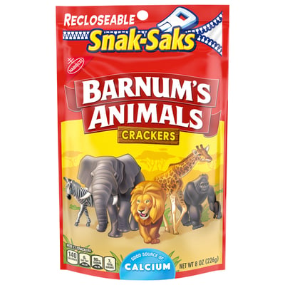 Barnum's Animals, Crackers, Snak-Saks 8 oz