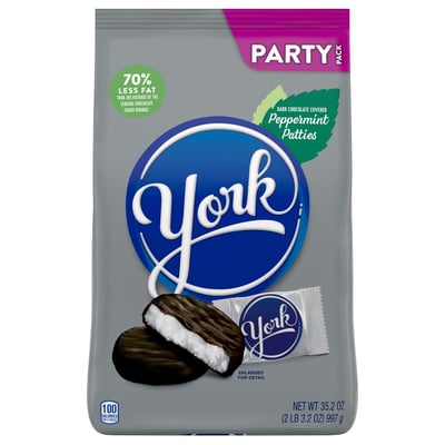 York, Peppermint Patties, Dark Chocolate Covered, Party Pack 35.2 oz