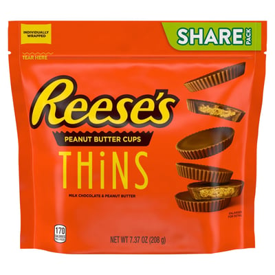 Reese's Milk Chocolate and Peanut Butter Cups Thins 7.37 oz