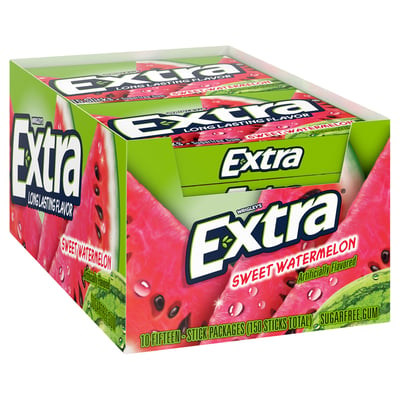 Extra, Sweet Watermelon Sugarfree Chewing Gum Packs 16.8 oz