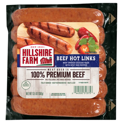 Hillshire Farm Beef Hot Links Sausages 13.5 oz