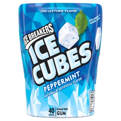 Ice Breakers, Ice Cubes - Gum, Sugar Free, Peppermint 40 count