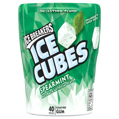Ice Breakers, Ice Cubes - Gum, Sugar Free, Spearmint 40 count