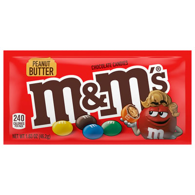 M&M's, Chocolate Candies, Peanut Butter 1.63 oz
