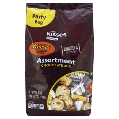 Hersheys Chocolate Mix, Assortment, Party Bag 38.5 oz
