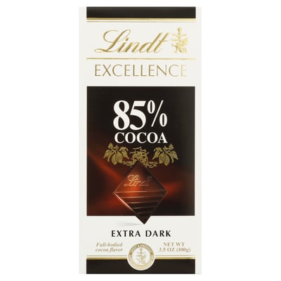 Lindt, Excellence - Dark Chocolate, Extra Dark, 85% Cocoa 3.5 oz