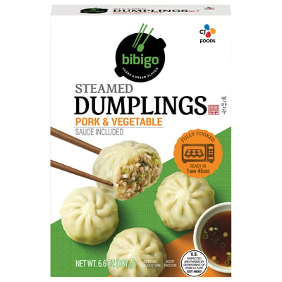 Bibigo, Dumplings, Pork & Vegetable, Steamed	6.6 oz
