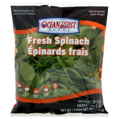 Ocean Mist Farms, Spinach, Fresh 454 g