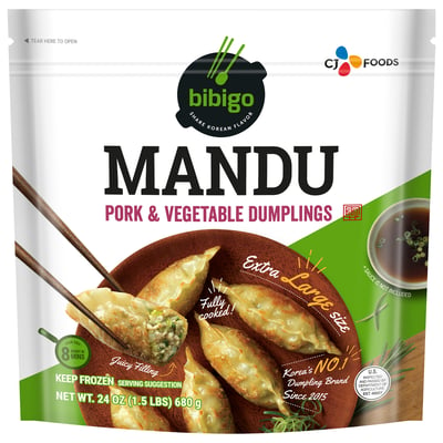 Bibigo, Mandu - Dumplings, Pork & Vegetable 24 oz