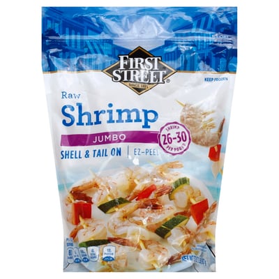 First Street 26/30 Raw Shell On EZ White Shrimp 2 lb