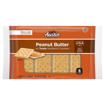 Austin, Toasty Sandwich Crackers, Peanut Butter 8 count