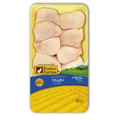 Foster Farms Chicken Thighs Avg Pack Weight 5.3lbs