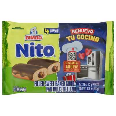Bimbo, Nito - Sweet Baked Good, Filled, 4 Single Packs 4 count