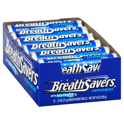 Breath Savers, Breath Mints, Peppermint 12 count
