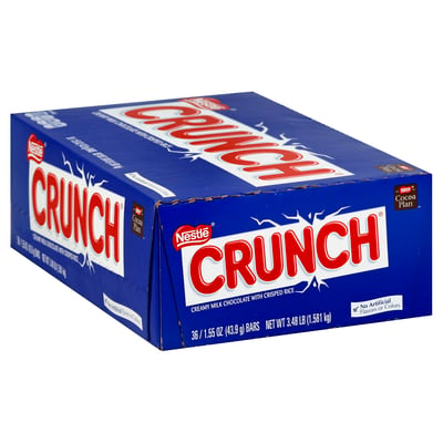 Crunch, Milk Chocolate, Creamy, with Crisped Rice 36 count