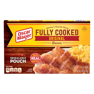 Oscar Mayer, Bacon, Original, Fully Cooked 2.52 oz