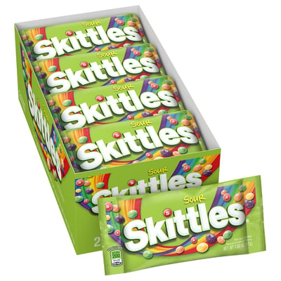 Skittles, Candies, Sour, Bite Size, 24 Count Packs