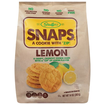 Stauffer's, SNAPS Lemon, 14oz Bag 14 oz