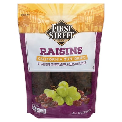 First Street, Raisins, California Sun-Dried 40 oz