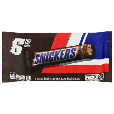 Snickers, Bars, Full Size 6 count