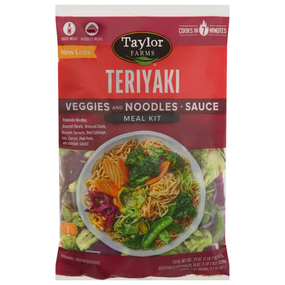Taylor Farms, Meal Kit, Teriyaki, Veggies And Noodles + Sauce 23 oz