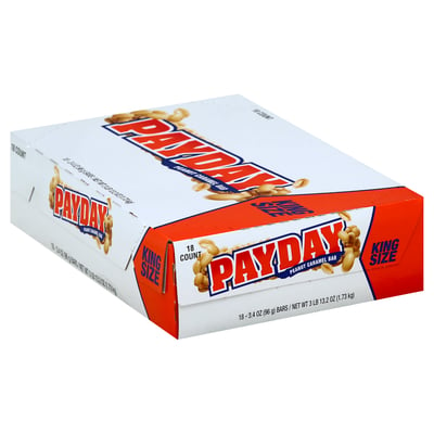 PayDay, Peanut Caramel Bar, King Size 18 count