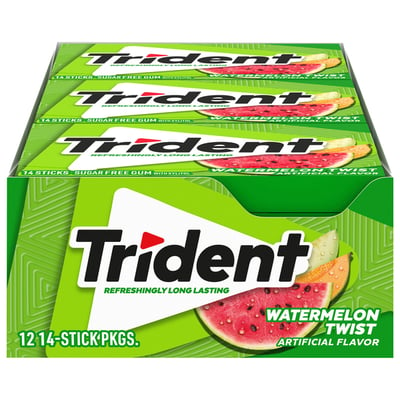Trident Watermelon Twist Sugar Free Gum 12 count