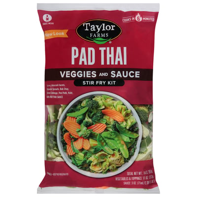 Taylor Farms, Stir Fry Kit, Veggies And Sauce, Pad Thai 14 oz