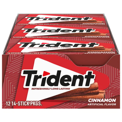Trident, Gum, Sugar Free, Cinnamon 12 count