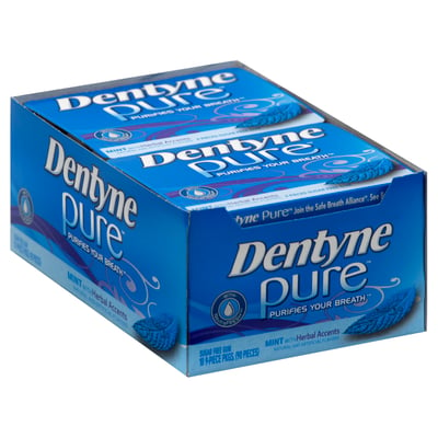 Dentyne, Pure - Gum, Sugar Free, Mint with Herbal Accents 10 count